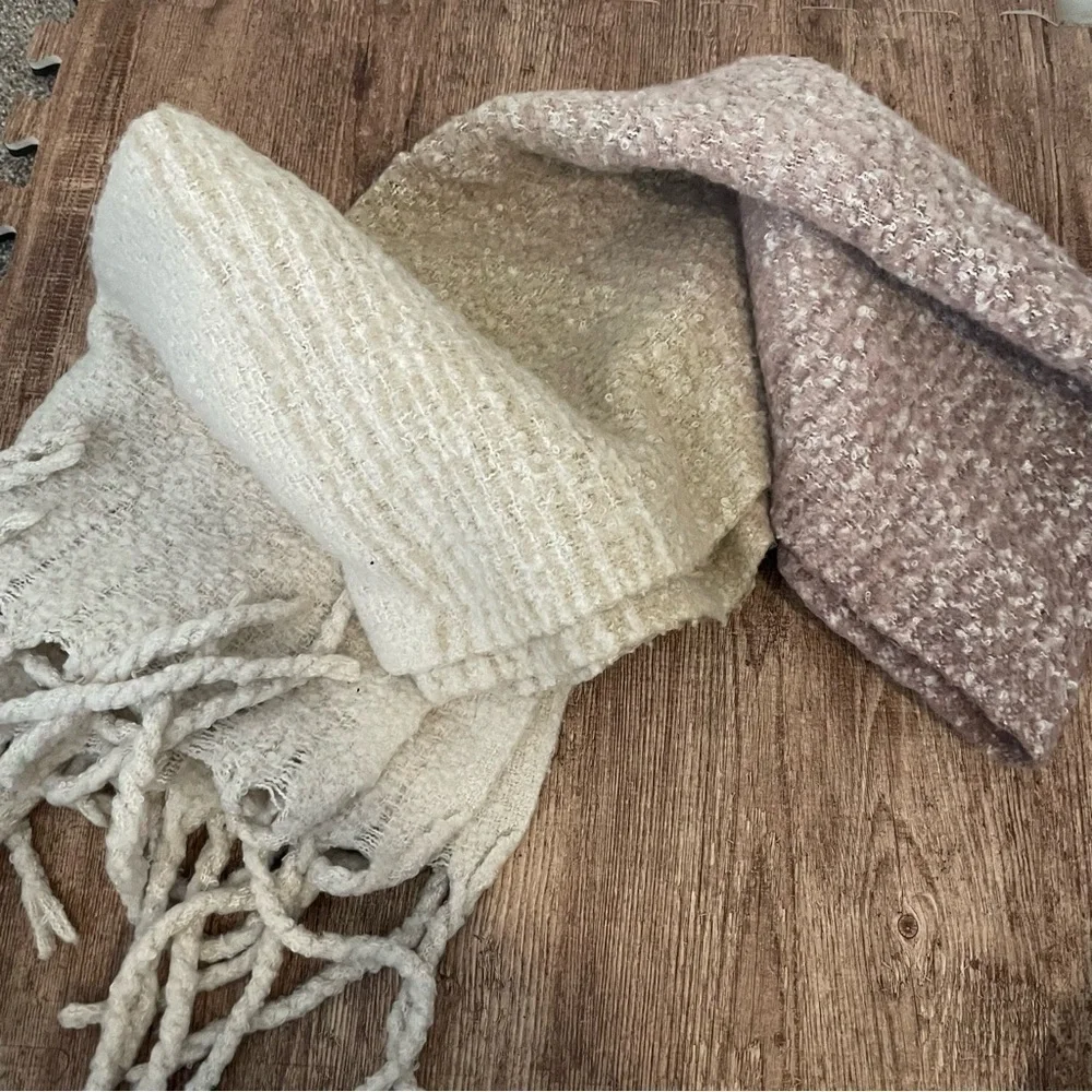 Mer Sea Ombre Long Fringe Ombre Blanket Scarf